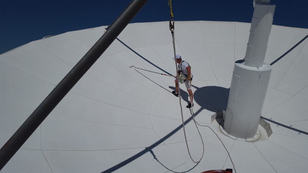 Elevate Antenna Solutions earth station antenna painting